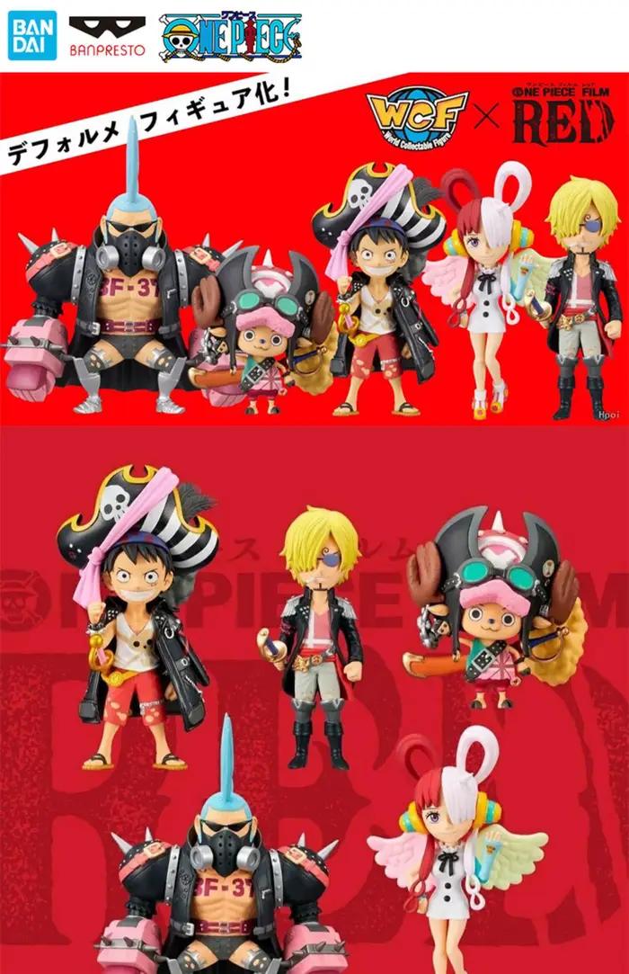Bandai Banpresto Original One Piece WCF FILM RED VO.1 VO.2 VO.3 Luffy Nami Shanks Uta Figurines d'action Anime Jouets