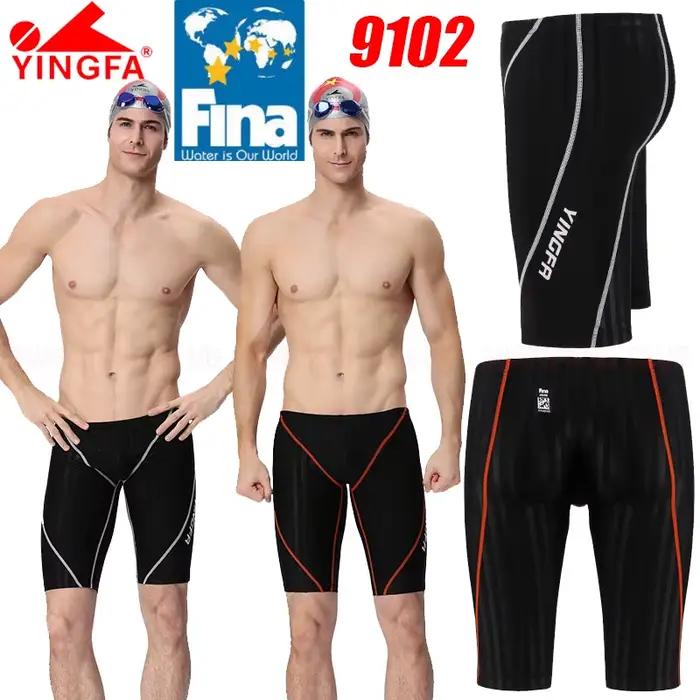 [APPROUVÉ PAR LA FINA] NOUVEAU Maillot de bain de compétition et d'entraînement professionnel YINGFA 9102 pour hommes