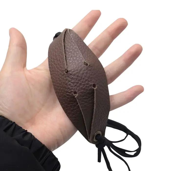 Sangle en cuir, accessoire de randonnée et de tir en plein air, pour lancer des balles de baseball, des pierres, jouet d'entretenissement pour animaux de compagnie.