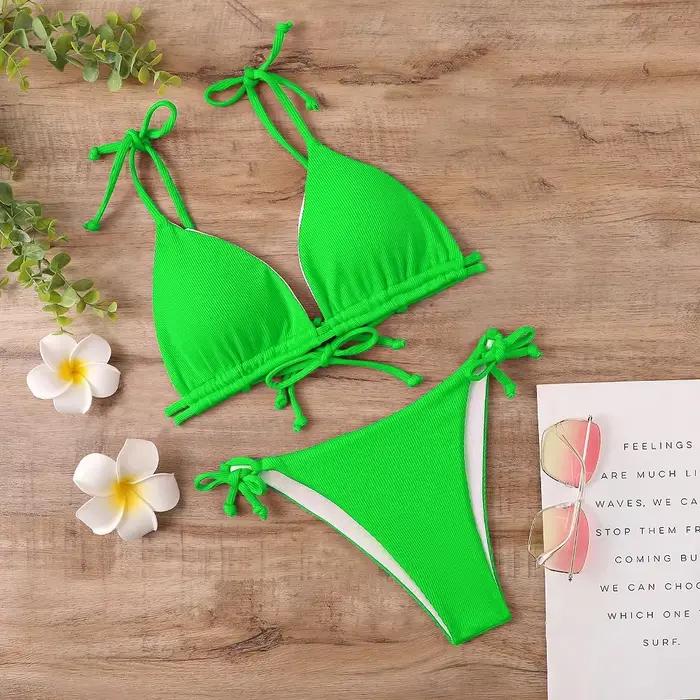 Maillot de bain brésilien sexy pour femmes style jeune bikini imbibé plage d'été printemps chaud ensemble de bikinis 85GJIYCW
