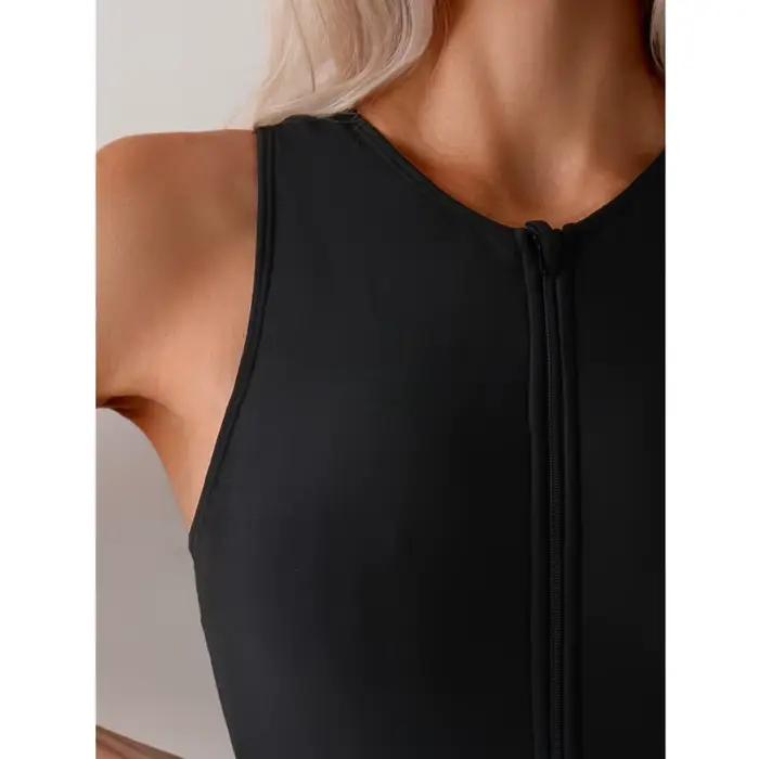 Fermeture éclair Sexy maillots de bain une pièce femmes fermé