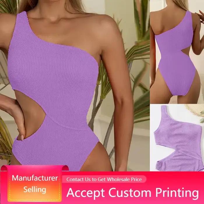 Maillot de bain à une pièce sexy avec détails découpés pour femmes, couleurs unies, nouveau design 2022泳池泳装女性一款泳衣设计性感裁剪细节女式泳装2022新款