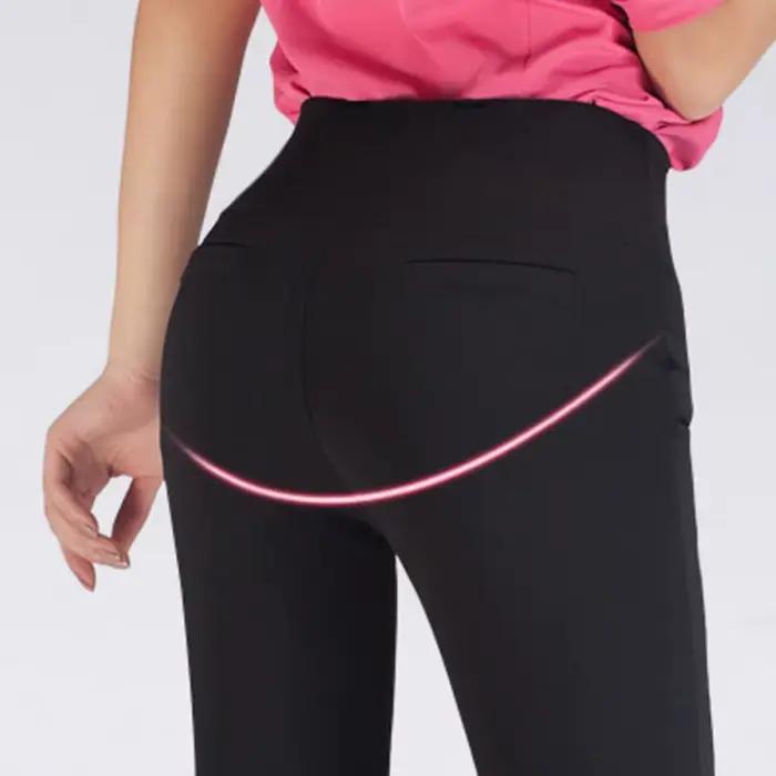 Pantalon grande taille pour femme, pantalon fin, élastique, extensible, grande taille, taille haute, crayon