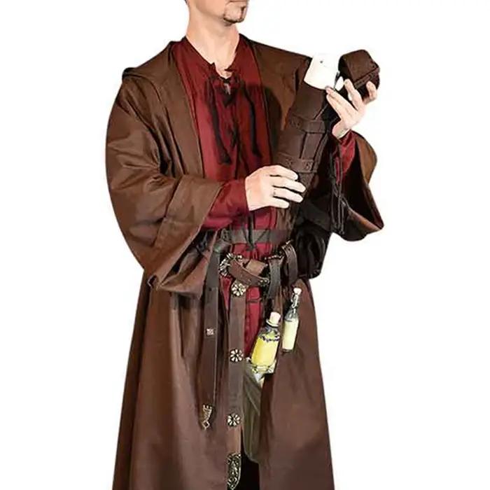 Accessoire de Costume médiéval, porte-bouteille d'eau en cuir, flacon de vin, étui de transport, bouilloire Steampunk, sac de défilement, pochette de ceinture pour Cosplay
