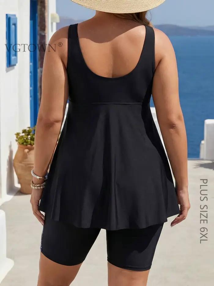 Nouveau Maillot de Bain Tankini Grande Taille Femme 2 Pièces 2026 – Motif Imprimé