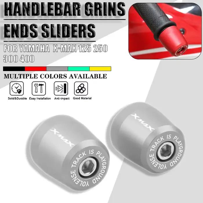 Capuchon d'extrémité de guidon de moto, couvercle de contrepoids coulissant, poignées de guidon, Yamaha XMax, X-Max, 125, 250, 300, 400