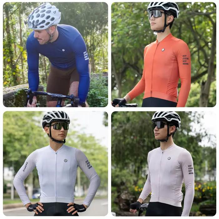 DAREVIE Maillot de cyclisme respirant à manches longues pour hommes et femmes, maille à bulles 3D, petite taille Pro Aero, vêtement de cyclisme