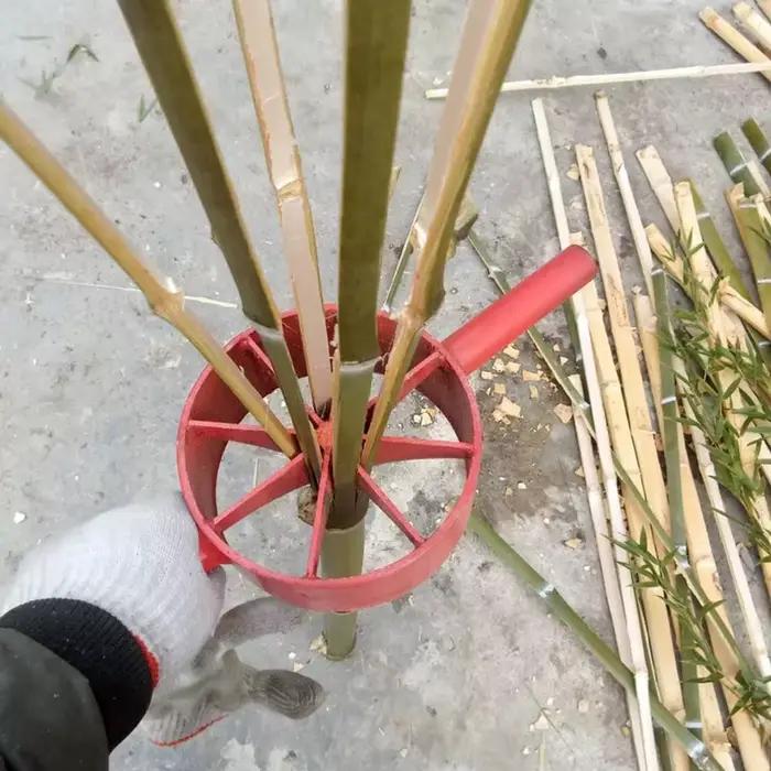 Séparateur de bambou 2/4/6/8 coupé, outil de séparation de bambou en acier adapté à diviser manuellement en bambou, lame à poignée allongée, coupe efficace