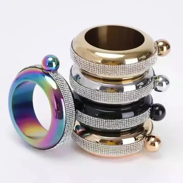 1 pièce, 3.5OZ, Accessoire de boisson pour whisky, vodka, alcool : Bracelet gourde chic et élégant, forme bouteille de vin