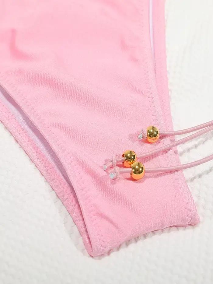 Rinabe Bikini rose, maillots de bain triangle bandage
