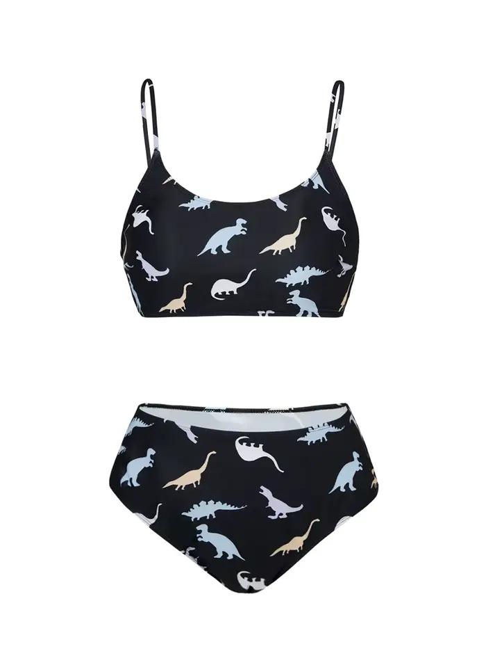 Maillot de bain deux pièces grande taille imprimé