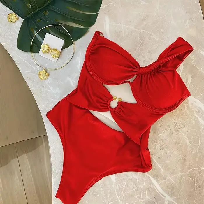 Maillot de bain une pièce push-up à armatures