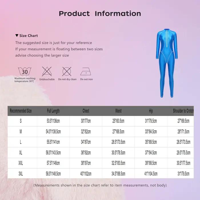 Combinaison de bain intégrale brillante pour femme