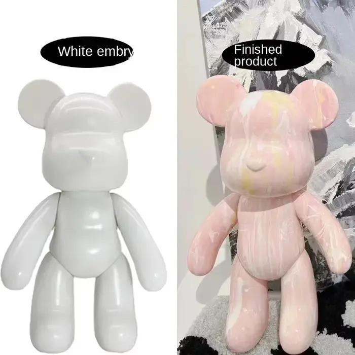 Peinture à la main en plastique de l'embryon blanc des scanner, modèle de jouet d'ours de violence, construction de nuits parent-enfant, 53cm