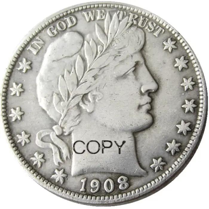 Ensemble complet américain de (1905-1916)-D, 10 pièces, pièce de monnaie de décoration plaquée argent demi-Dollar pour barbier