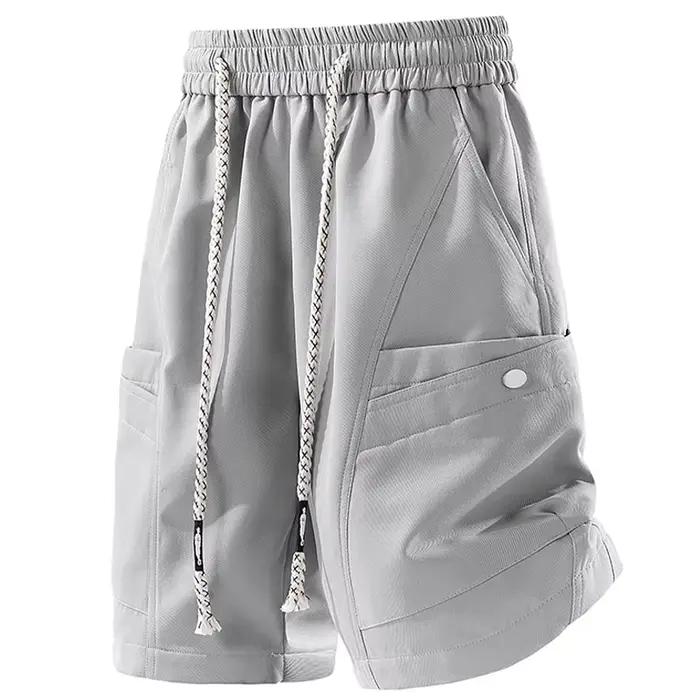 Shorts pour hommes en tailles 6XL, 7XL, 8XL, Nouveaux shorts d'été pour hommes, Pantalons décontractés de sport couleur unie, Pantalon de sport fitness cinq-quarts 1502