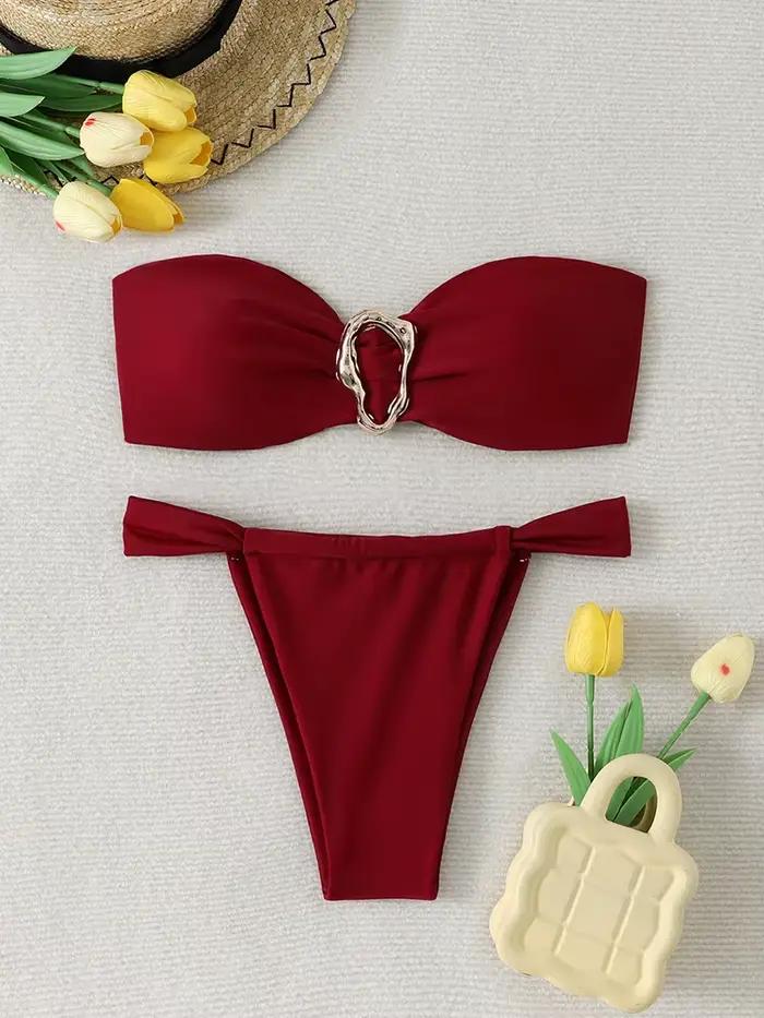 Bikini bandeau pour femme