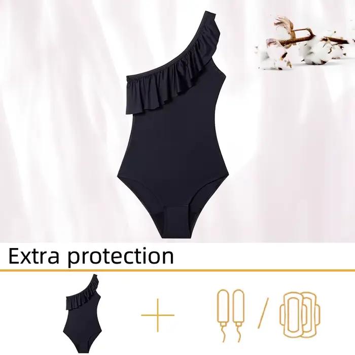 Maillot de bain absorbant menstruel solide pour femme