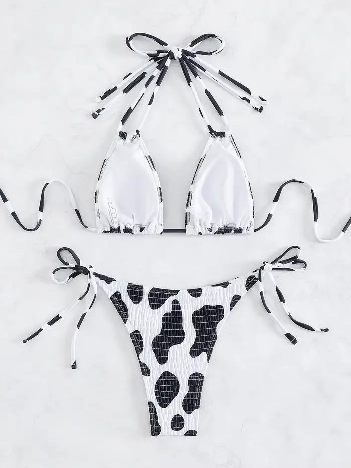 Vache imprimé Sexy Bikini été maillot de bain réglable maillots