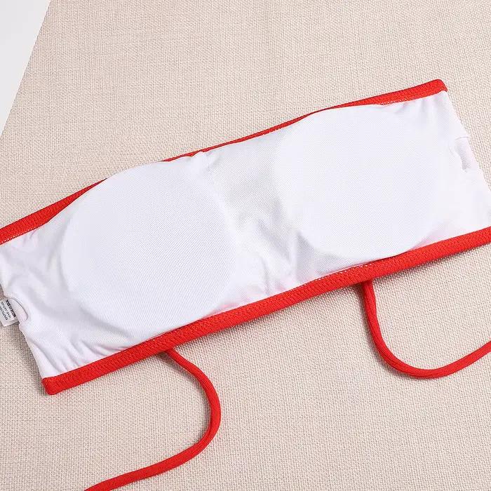 Maillot de bain sexy à poitrine croisée pour femme