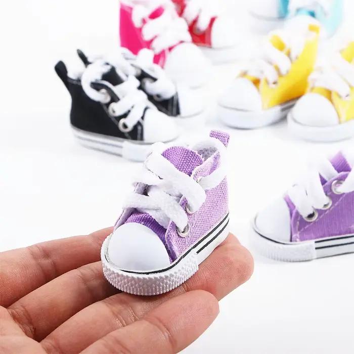 Accessoires pour enfants, mini-chaussures 1/6, chaussures de 5 cm, chaussures en toile, baskets
