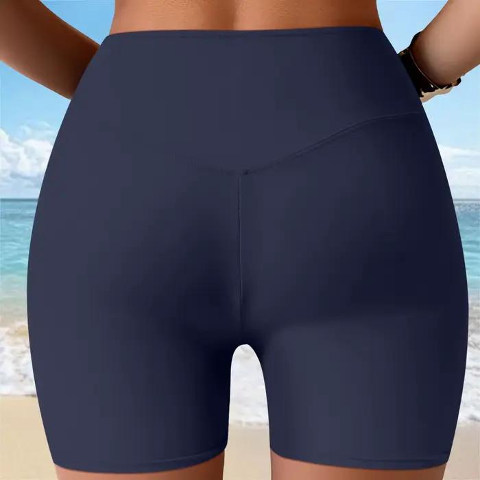 Short de bain amincissant taille haute pour femme