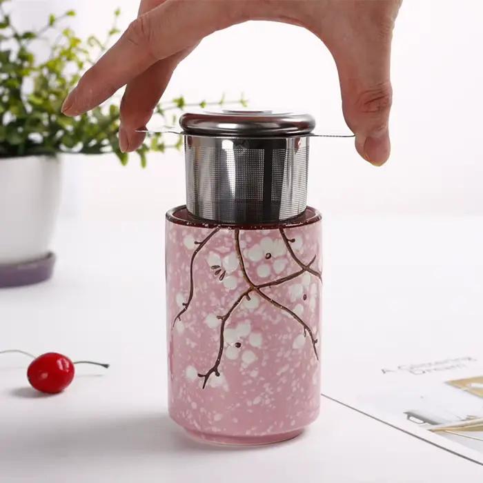 Infuseur à thé fuite de thé en acier inoxydable, diffuseur, passoire à thé aux épices, filtre à herbes, vidange de thé avec couvercle