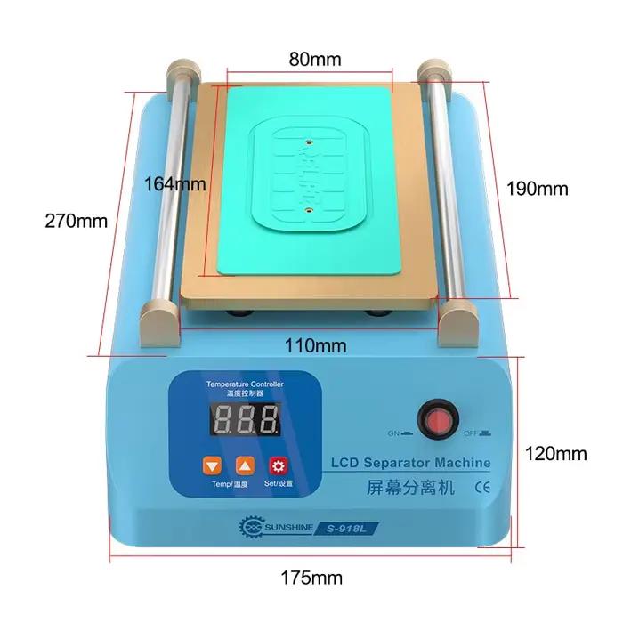 SUNSHINE S-918L séparateur d'écran LCD 8.5 pouces Super aspiration Machine de séparation d'écran de téléphone pour la réparation d'écran iPhone android