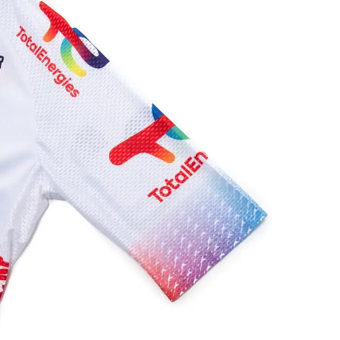 Nouveau maillot de cyclisme des états-unis blanc équipe totale maillot de vélo ensemble short et haut hommes femmes séchage rapide Ropa Ciclismo Pro vélo T-Shirt vêtements