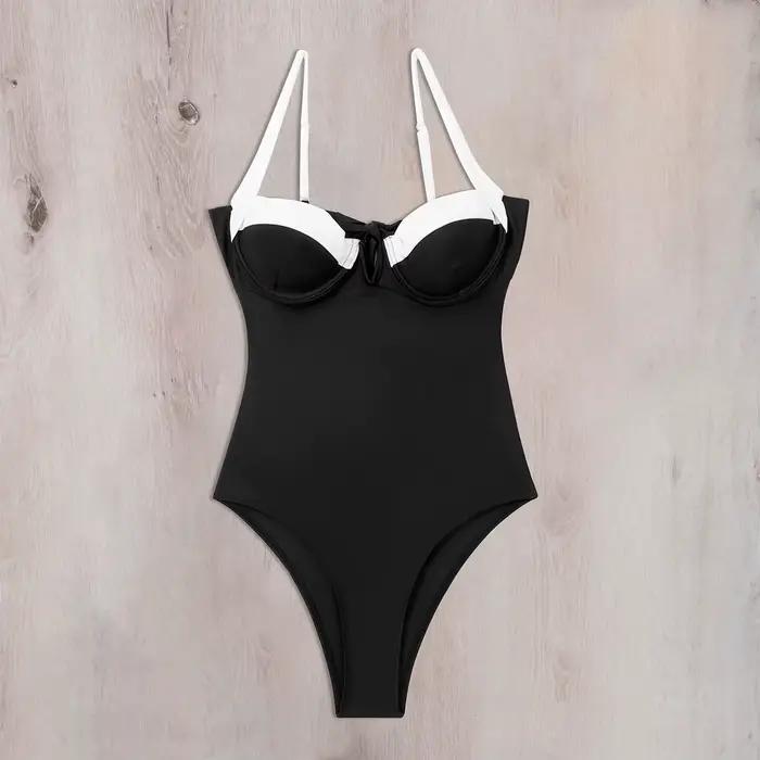 Maillot de bain une pièce à bretelles pour femmes