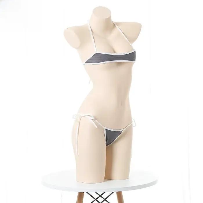 Maillot de bain bikini sexy à nœuds trois points