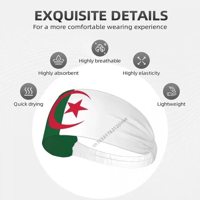 Algérie Feel-Bandes élastiques larges pour hommes et femmes, bandes de sauna, yoga, sports, fitness, exercice, tennis, course à pied, danse athlétique