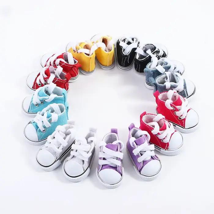 Accessoires pour enfants, mini-chaussures 1/6, chaussures de 5 cm, chaussures en toile, baskets