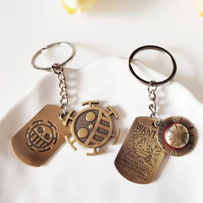Porte-clés créatif One Piece Luffy Portgas D. Ace, accessoire d'animation, pendentif décoratif pour sac à dos, vente en gros