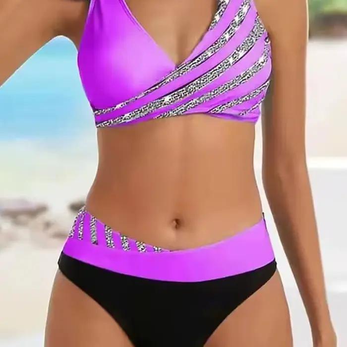 Nouvel ensemble bikini col en V 2026 pour femme