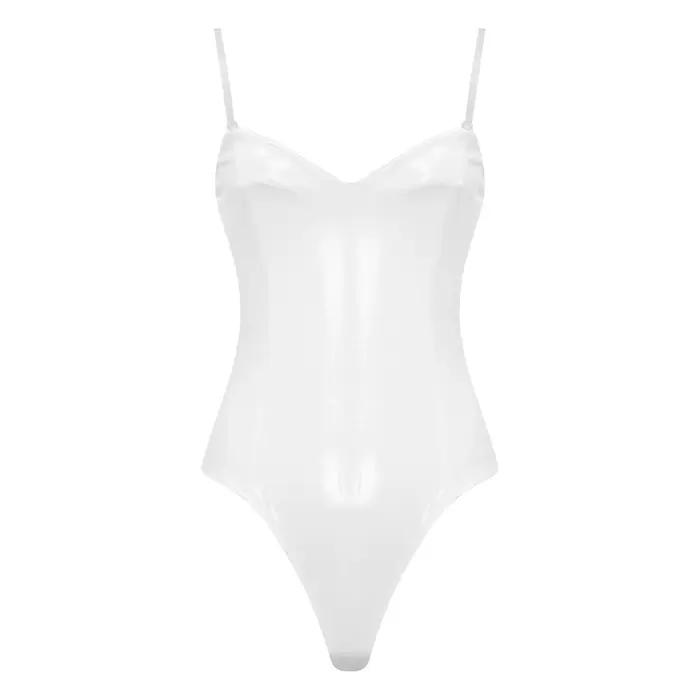 Maillot de bain femme effet mouillé en PU