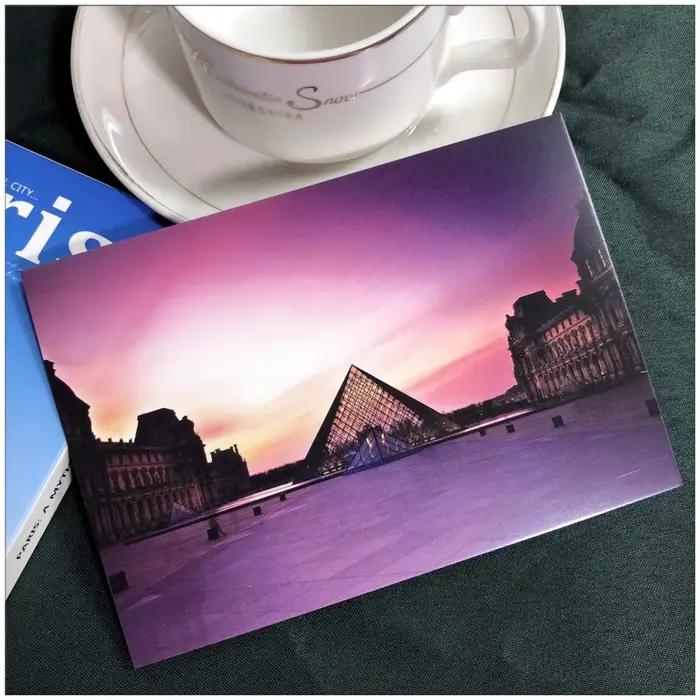 ‌ Ensemble de 30 cartes postales de voyage à Paris - Cartes de vœux avec vue sur la Tour Eiffel et la Seine - Cadeaux romantiques de voyage