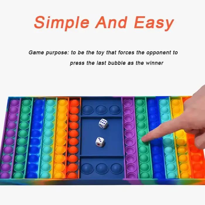 Jeu de société anti-stress pour enfants, jouet sensoriel à bulles à presser de 30 cm, grand format, pour l'autisme, AHDH autism