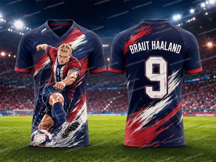 Maillot de supporter Norvège 2026 – Maillot d'été pour homme, uniforme d'entraînement sportif, maillot respirant à séchage rapide pour femme