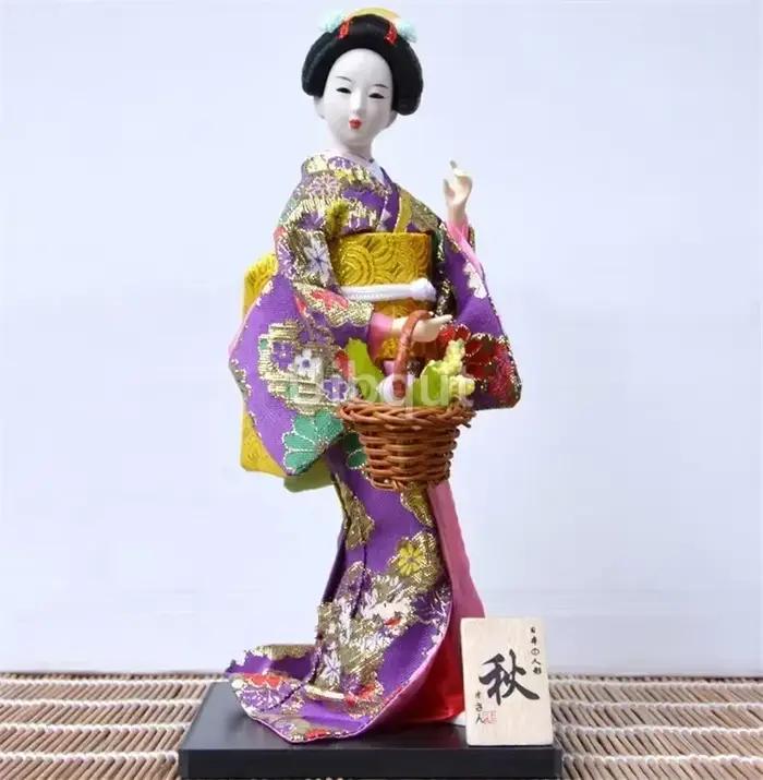 Geisha japonais kimono poupée marionnette fruits de mer sushi boutique restaurant décorer outil mignon jouet embellissement ornements cadeau artisanat 1-28