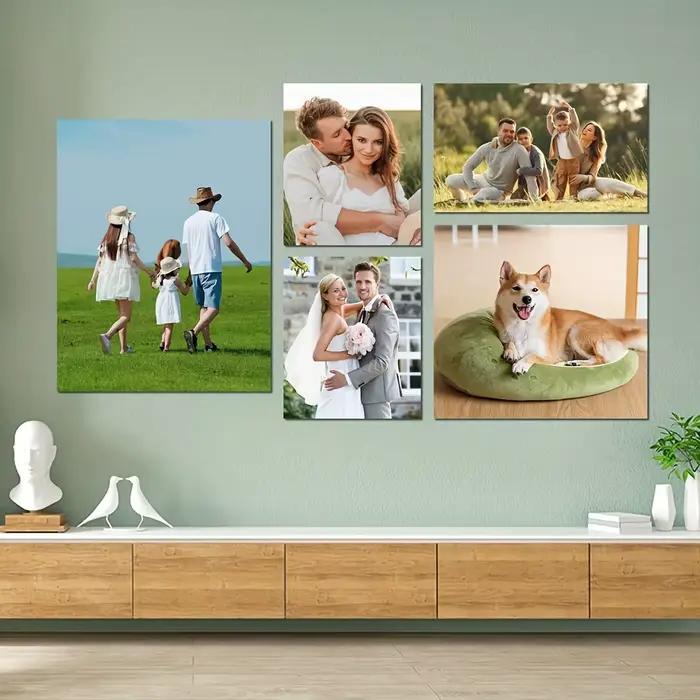 Impressions sur toile personnalisées, art mural photo, affiche personnalisée pour la vie de famille, animaux de compagnie, anime, anniversaires, mariages, paysages, décoration de la maison, cadeaux