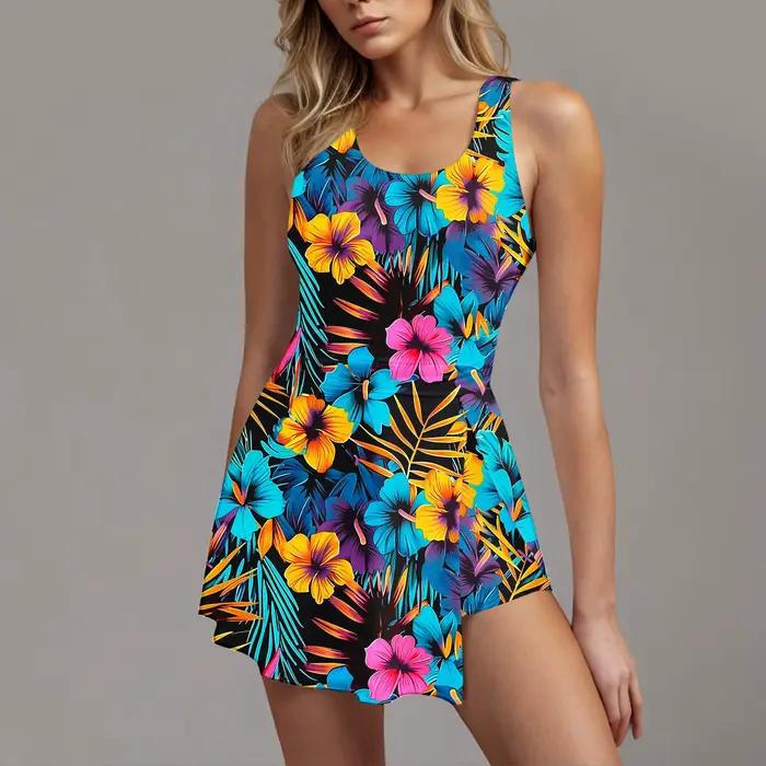 Maillot de bain deux pièces imprimé Floral pour femmes