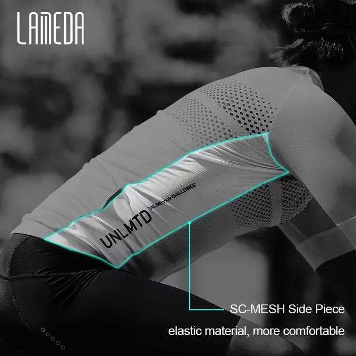 LAMEDA vélo maillot de vélo hommes été Cycliny à manches courtes pour hommes vêtements de vélo évacuant l'humidité vtt t-shirts avec 3 poches