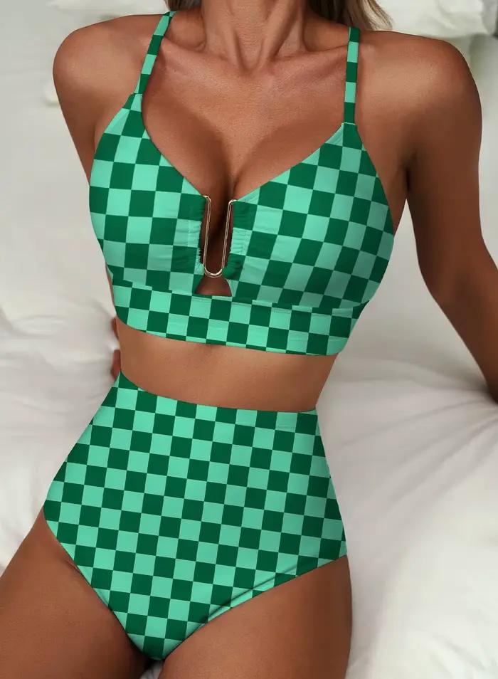 Ensemble de bikini Cikini V-Wire à imprimé floral pour les vacances à la plage