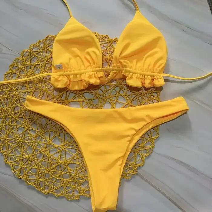 Été brésilien Bikini ensemble pour femmes Sexy 2 pièces