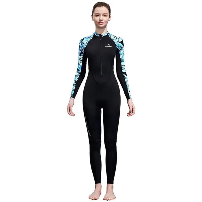 Femmes corps complet maillot de bain anti-éruption Lycra mince combinaison une pièce maillots