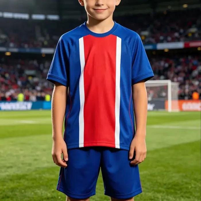 Maillot d'entraînement PSG domicile pour homme, t-shirt pour femme, haut pour garçon, t-shirt enfant, t-shirt parent-enfant, séchage rapide, manches courtes, t-shirt pour enfant