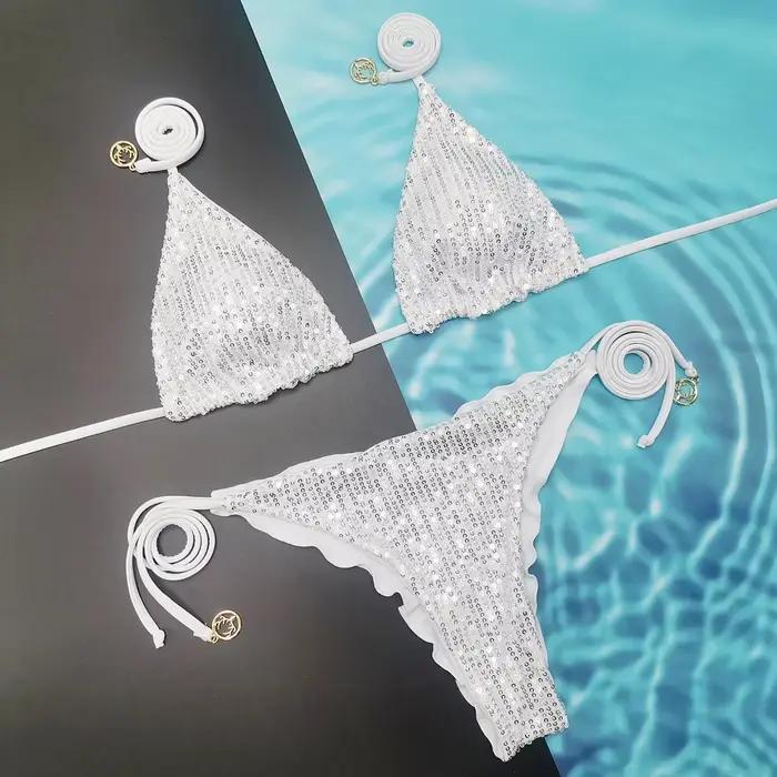 Maillot de bain à paillettes pour femmes
