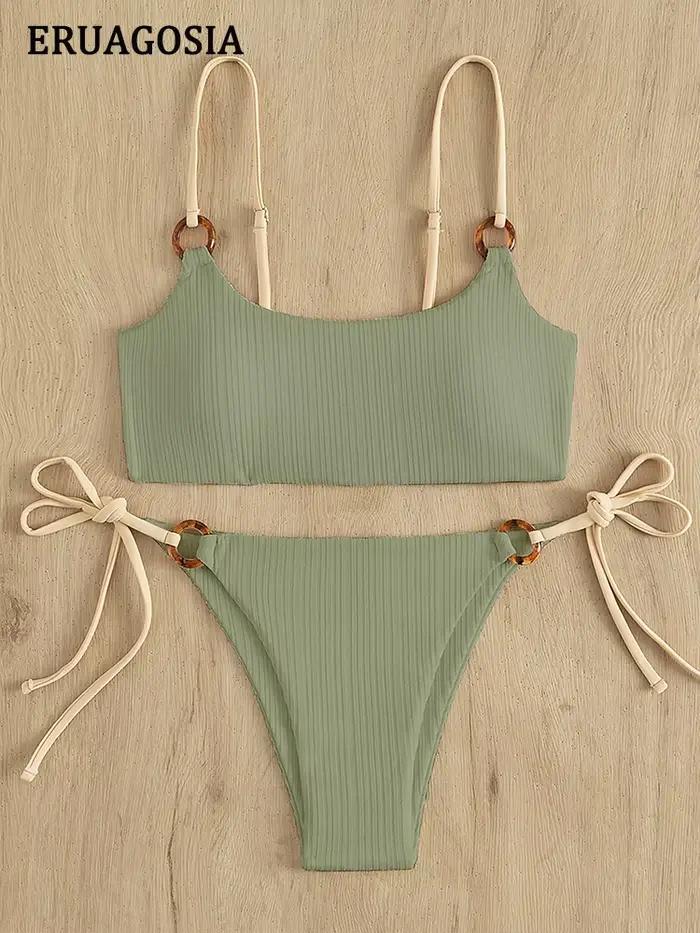 Bikini côtelé sexy pour femmes