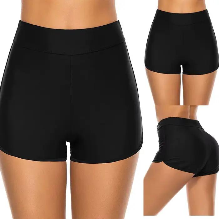 Short de bain taille haute pour femmes